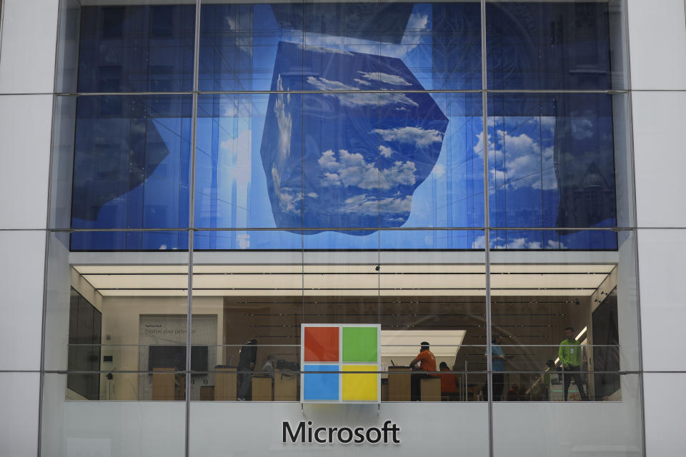 The Microsoft store on Fifth Avenue in Midtown Manhattan.