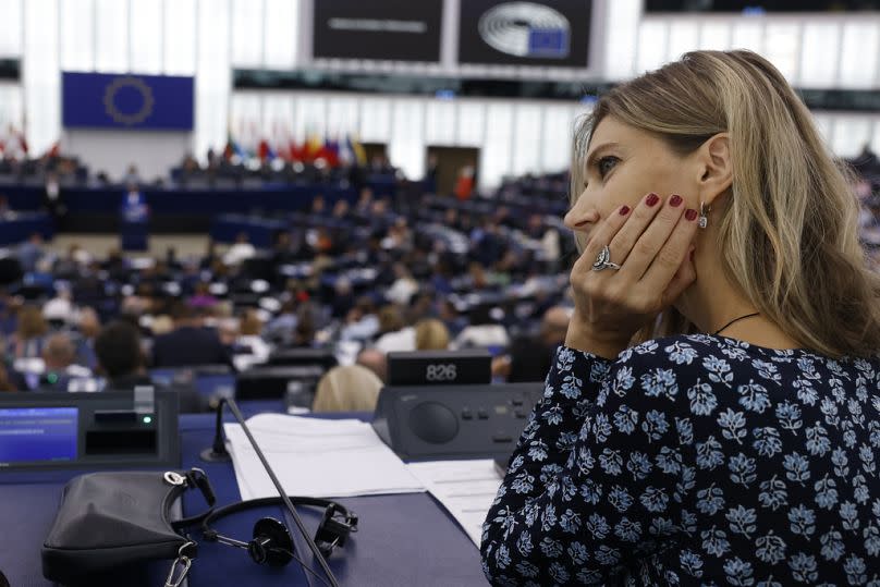 Eva Kaili in Strasbourg, September 2023