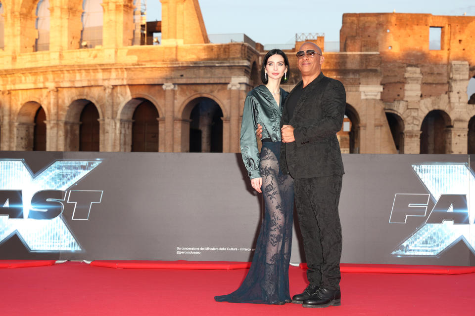ROME, ITALY - MAY 12: Vin Diesel and Meadow Walker attend the 
