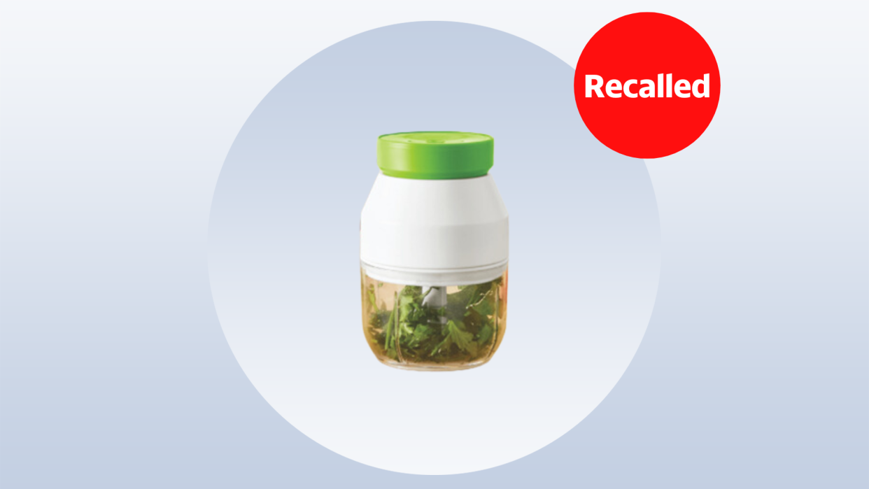 recalled Walmart Mainstays food chopper