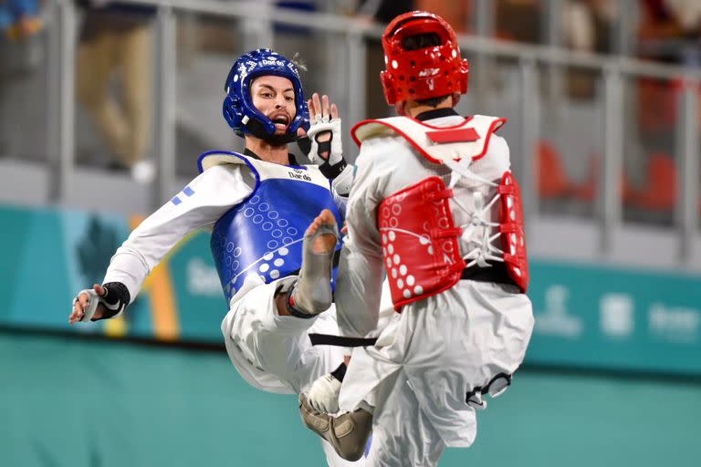 Lucas Guzmán, durante la definición del oro en Santiago 2023