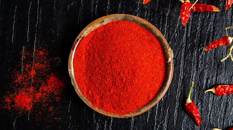 Paprika in bowl