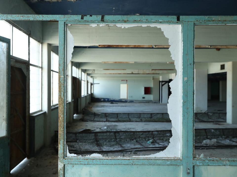 An image of the abandoned Nicosia International Airport in Cyprus.