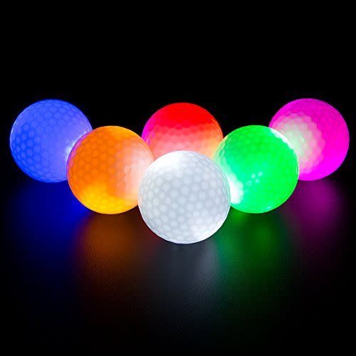 2) LED Light up Golf Balls