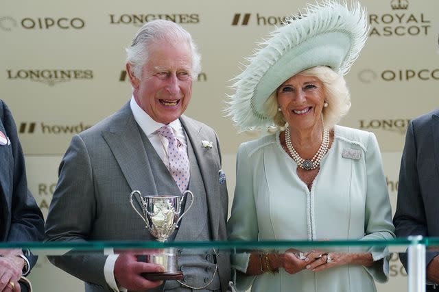 <p>David Davies/PA Images</p> King Charles and Queen Camilla win at Royal Ascot 2023