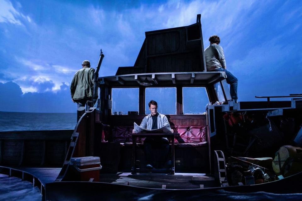 Three men are stuck on a boat for an extended period of time. Will they kill each other? (Helen Maybanks)