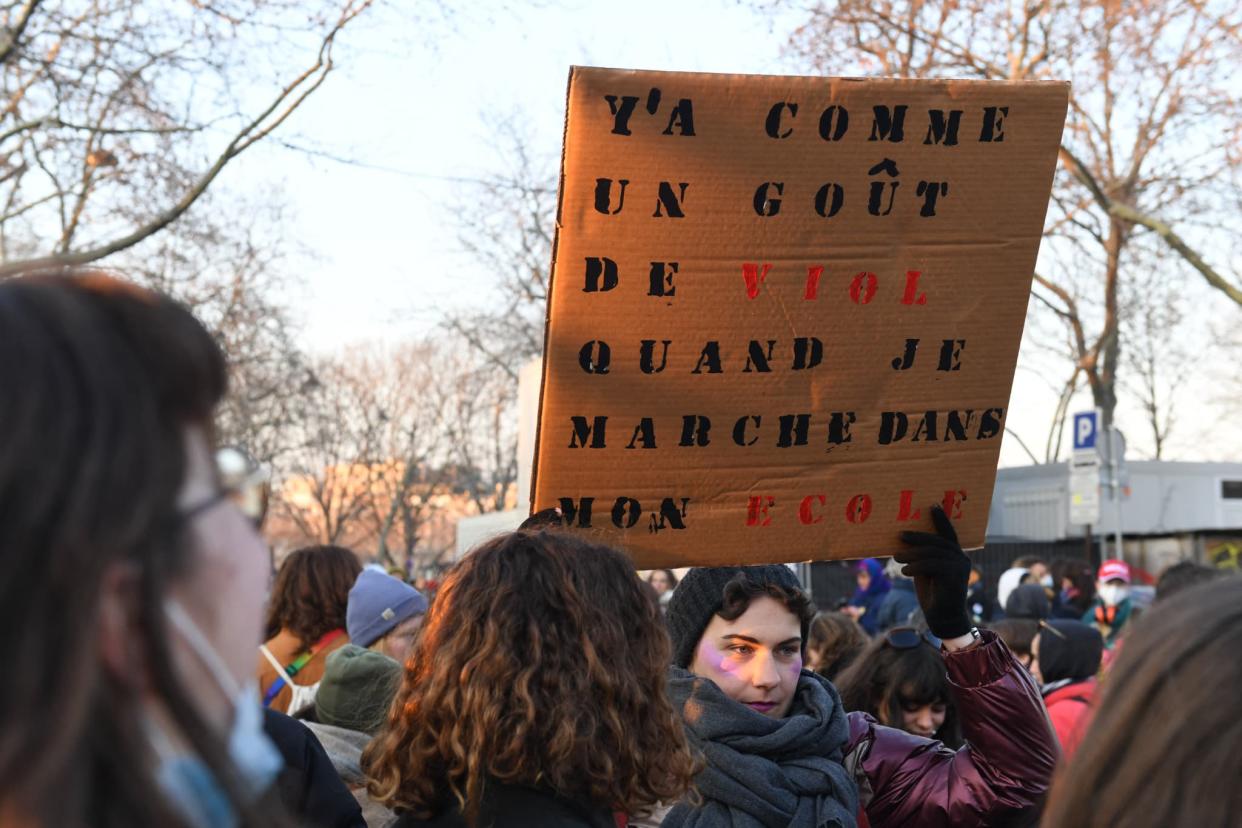 Manifestation féministe à Paris en mars 2022.  - Alain Jocard