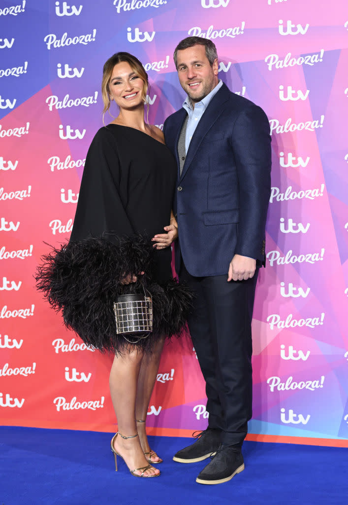 Sam Faiers and Paul Knightley chose Instagram as a means for announcing their third pregnancy, pictured in November 2021. (Getty Images)