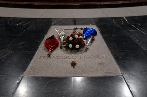 The grave of Spain's General Francisco Franco in the Valle de los Caidos (The Valley of the Fallen)