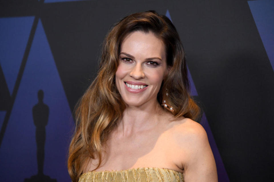 Closeup of Hilary Swank