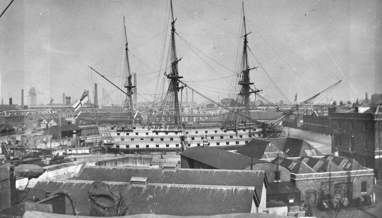 HMS Victory in dry dock post-1928 (NMRN/PA)