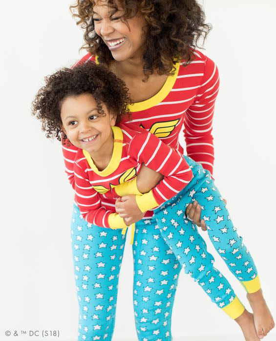 Wonder Woman Mom and Toddler Halloween Pajamas