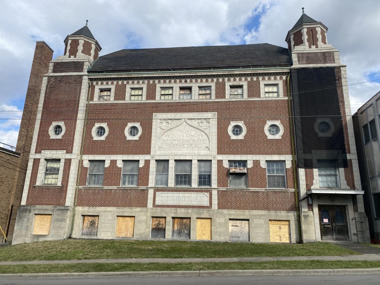 The Frank B. Hower Rite Cathedral, on Walnut Street, has been vacant for more than 30 years.