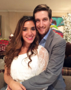 <p>“Feliz Navidad a todos!” wrote Treviño Hayek on this photo with her husband on Christmas Day, 2015. </p>