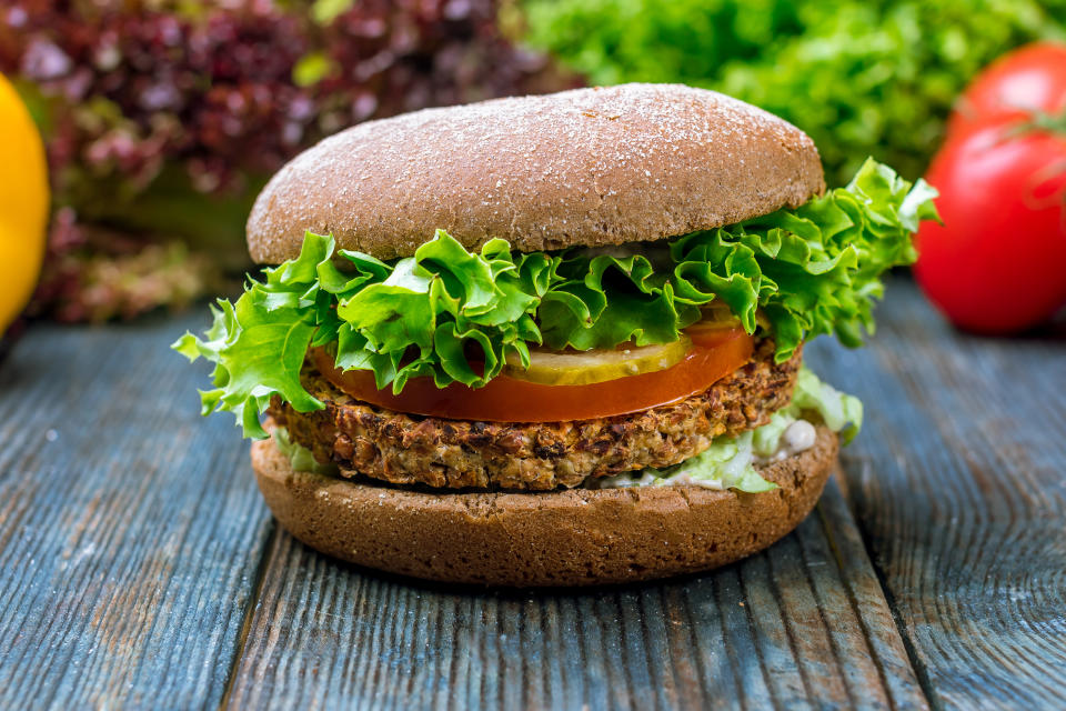vegetarian Burger with a Patty made of buckwheat
