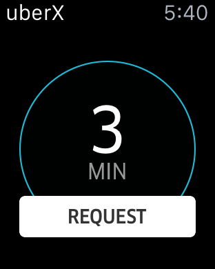 uber app for apple watch