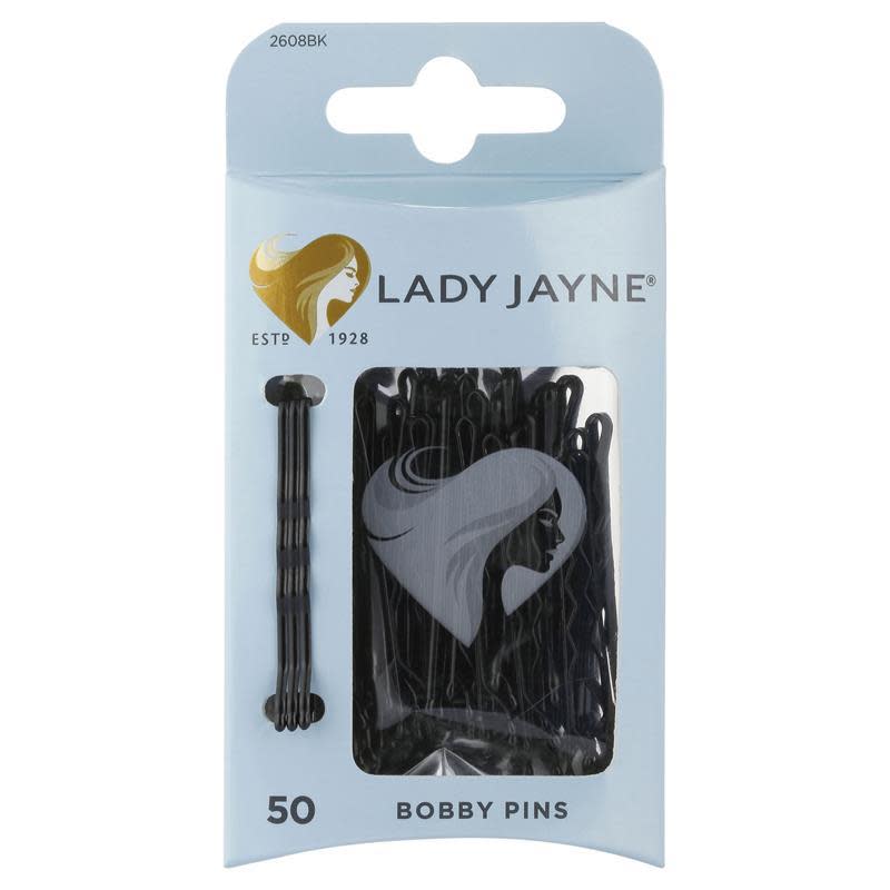 blue cardboard pack of Lady Jayne Bobby Pins, $4.49,