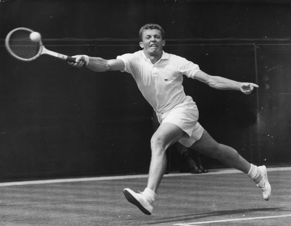 <p>A powerful serve-and-volleyer, Trabert had one of the best years in tennis history in 1955 when he won five Grand Slam titles, three in singles and two in doubles. He went on to become a tennis commentator for CBS for over 30 years.</p> 