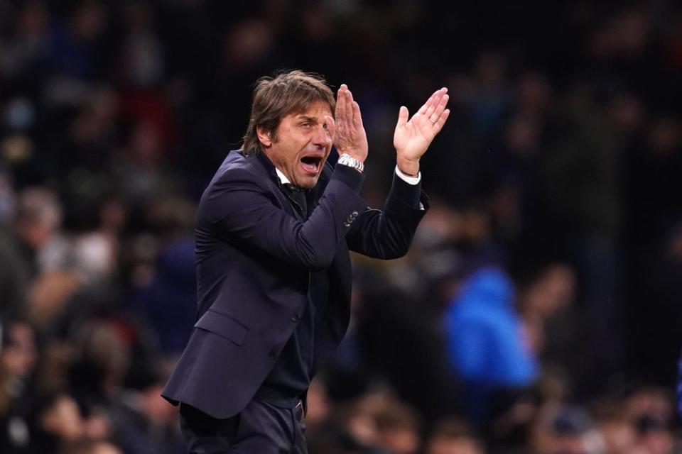 Antonio Conte wants Tottenham to push on in the battle for a place in the top four (John Walton/PA) (PA Wire)