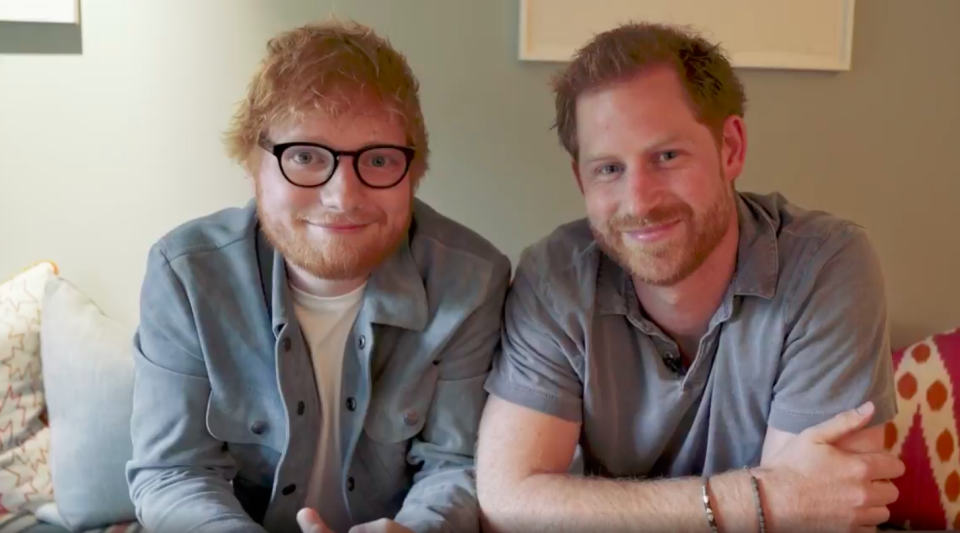 Prince Harry and Ed Sheeran have teamed up for World Mental Health Day [Photo: Instagram/@sussexroyal]