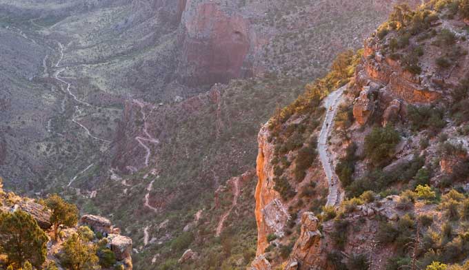 Hikers On Bright Angel Trail.