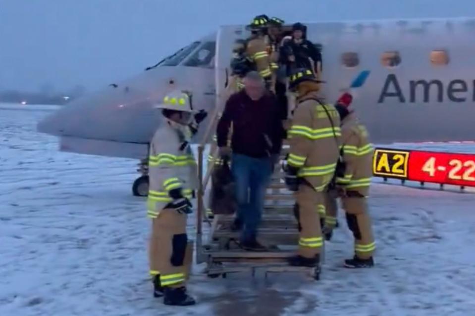 An American Airlines flight recently skidded off a runway up upstate New York. ML Trickey/X