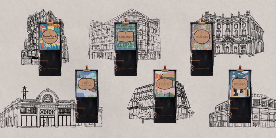 The new Starbucks Starbucks Reserve City Roastery Microblends were roasted in six cities: Seattle, Chicago, New York, Milan, Tokyo, and Shanghai.