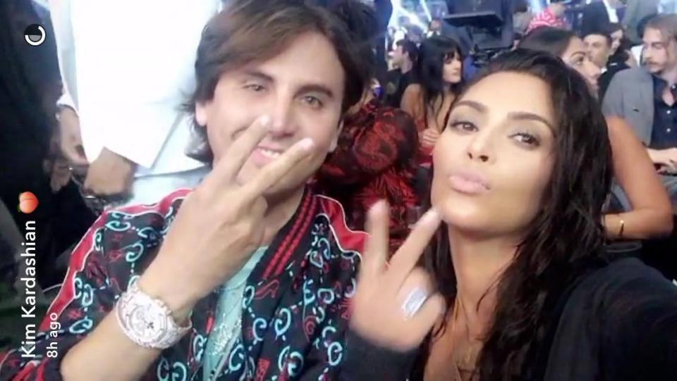 Of course no Kim Kardashian Snapchat story would be complete without a Snap of herself alongside her BFF Jonathan Cheban.