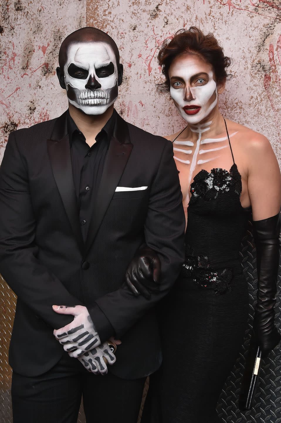 Jennifer Lopez and Casper Smart As Skeletons