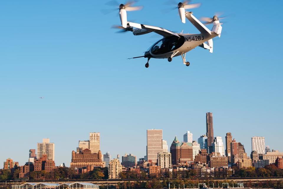 In November, a Joby air taxi took flight over New York City.