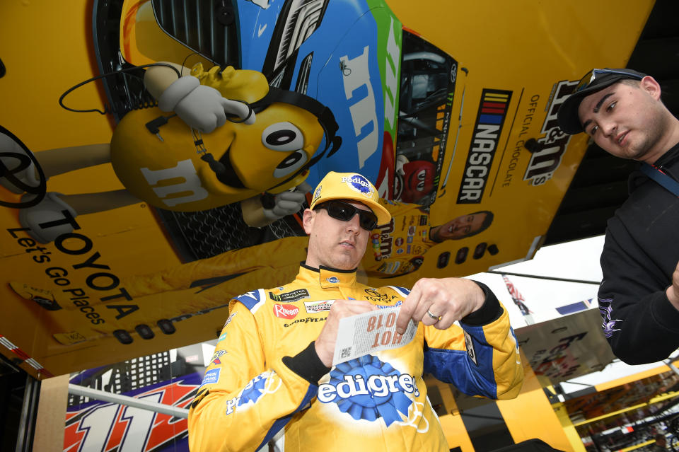 Kyle Busch, was 35th on Sunday. (AP Photo/Nick Wass)