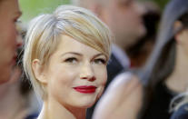 FILE PHOTO: Actress Michelle Williams while arriving at the American Theatre Wing's 70th annual Tony Awards in New York, U.S., June 12, 2016. REUTERS/Andrew Kelly/File Photo