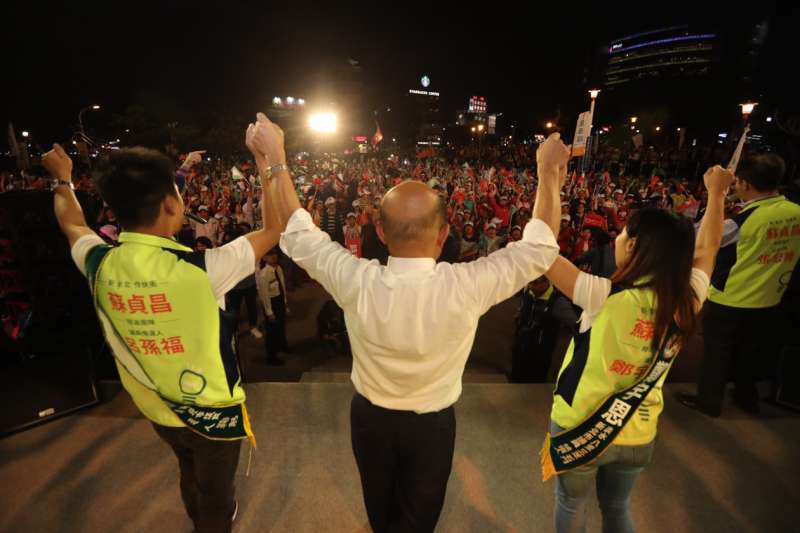 20181116-民進黨新北市長候選人蘇貞昌16日於淡水舉行「會做事」晚會，端出政績爭取選民支持。（蘇貞昌辦公室提供）