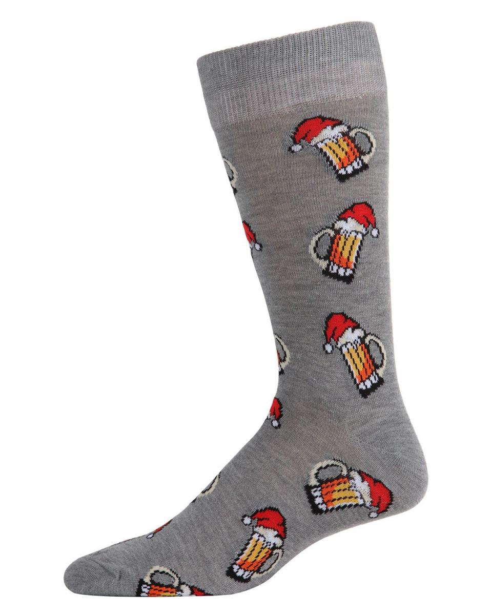 Santa Beer Mug Socks