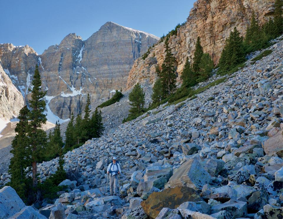 Wheeler Peak, the highest peak in New Mexico dominates the Sangre de Cristo range near Taos.