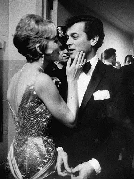 Tony Curtis & Janet Leigh at Pres-elect John F. Kennedy's inaugural ball.