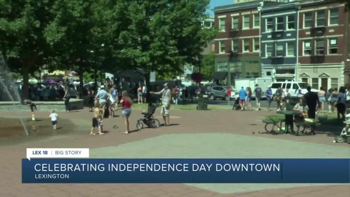 Celebrating Fourth of July in downtown Lexington