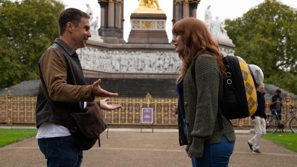 Sam Rockwell and Bryce Dallas Howard in Argylle