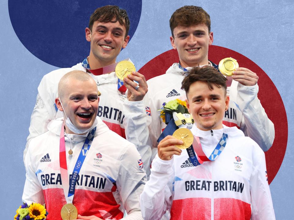 Adam Peaty (bottom left) began Team GB’s gold rush (Getty)