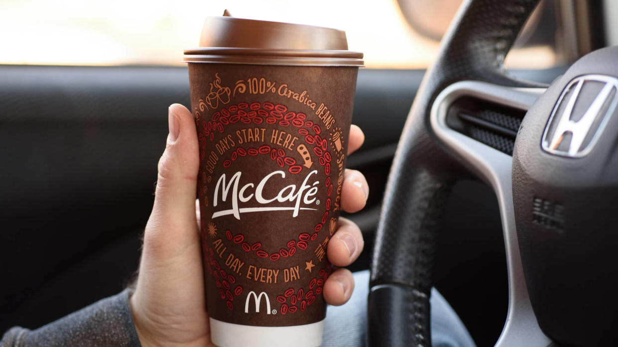 McCafe to-go coffee cup