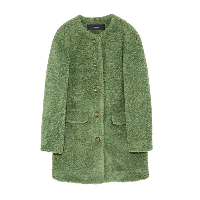 <a rel="nofollow noopener" href="https://www.zara.com/us/en/colored-faux-fur-coat-p02053623.html?v1=5387088&v2=733882" target="_blank" data-ylk="slk:Colored Faux Fur Coat, Zara, $119;elm:context_link;itc:0;sec:content-canvas" class="link ">Colored Faux Fur Coat, Zara, $119</a>