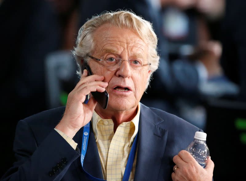 FILE PHOTO: Television personality Jerry Springer at the Democratic National Convention in Philadelphia, Pennsylvania