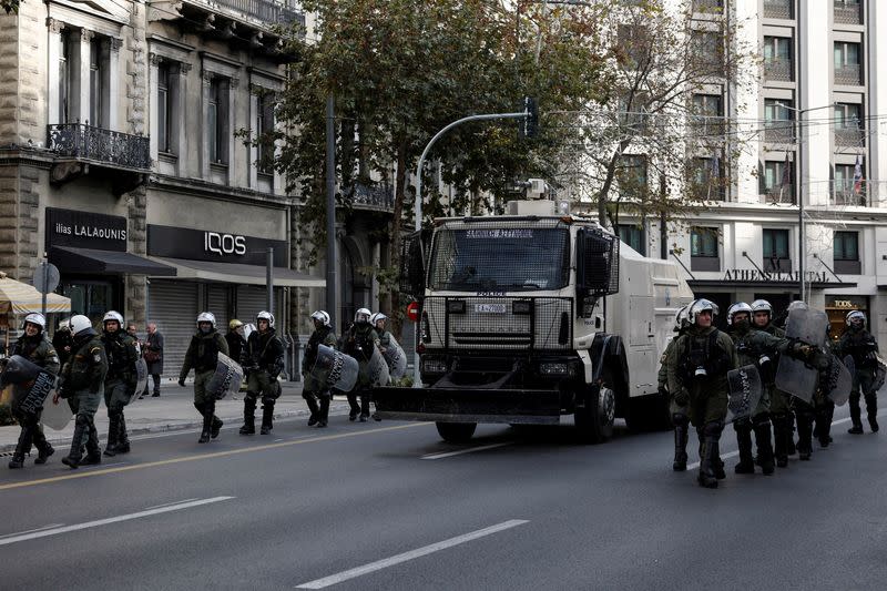 Students protest in Athens