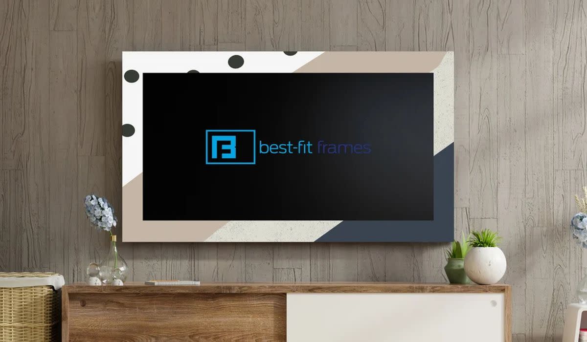 Add a super-stylish frame to your wall-mounted TV with one of the many options available from this Etsy seller. (Photo: Best Fit Frames)
