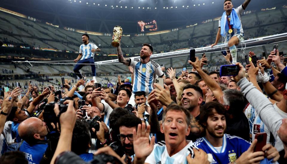 Messi lifted the World Cup with Argentina in December - the only major trophy to have eluded him (PA)