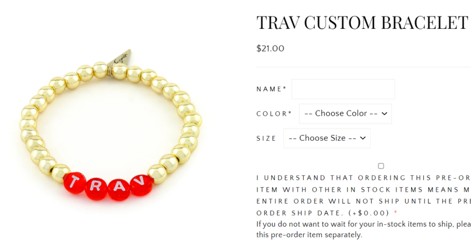 Erimish sells the “Trav” bracelet on its website for $21.