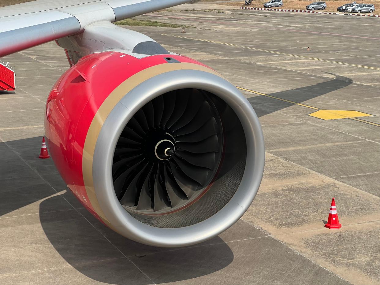 The engine on an Airbus A350.