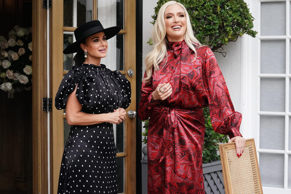 Kyle Richards, left, and Erika Girardi, right. - Credit: Courtesy of Nicole Weingart/Bravo