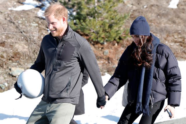 <p>Andrew Chin/Getty</p> Prince Harry, Duke of Sussex and Meghan, Duchess of Sussex attend Invictus Games Vancouver Whistlers 2025's One Year To Go Winter Training Camp on February 15, 2024 in Whistler, British Columbia.