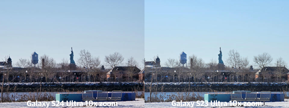 <p>A photo comparison between the Samsung Galaxy S24 Ultra and some competing devices.</p>
